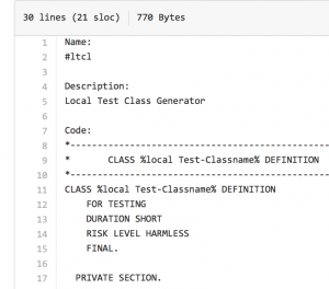 SE80 Code Template